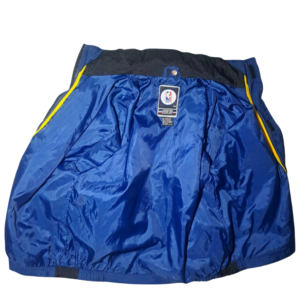 Vintage Indiana Pacers Jacke – Official NBA Licensed – Genuine Stuff – Größe M – Blau/Gelb