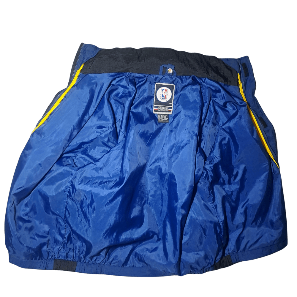 Genuine Stuff Indiana Pacers Jacke – Vintage Blau Gelb Herren M | 90s NBA Secondhand