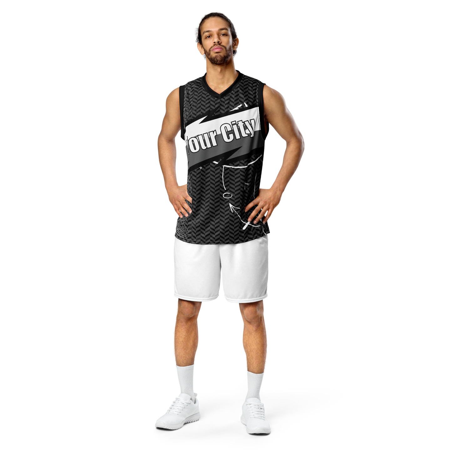 Basketball Trikot „City Court Edition“ – personalisierbar mit Stadt, Name & Nummer