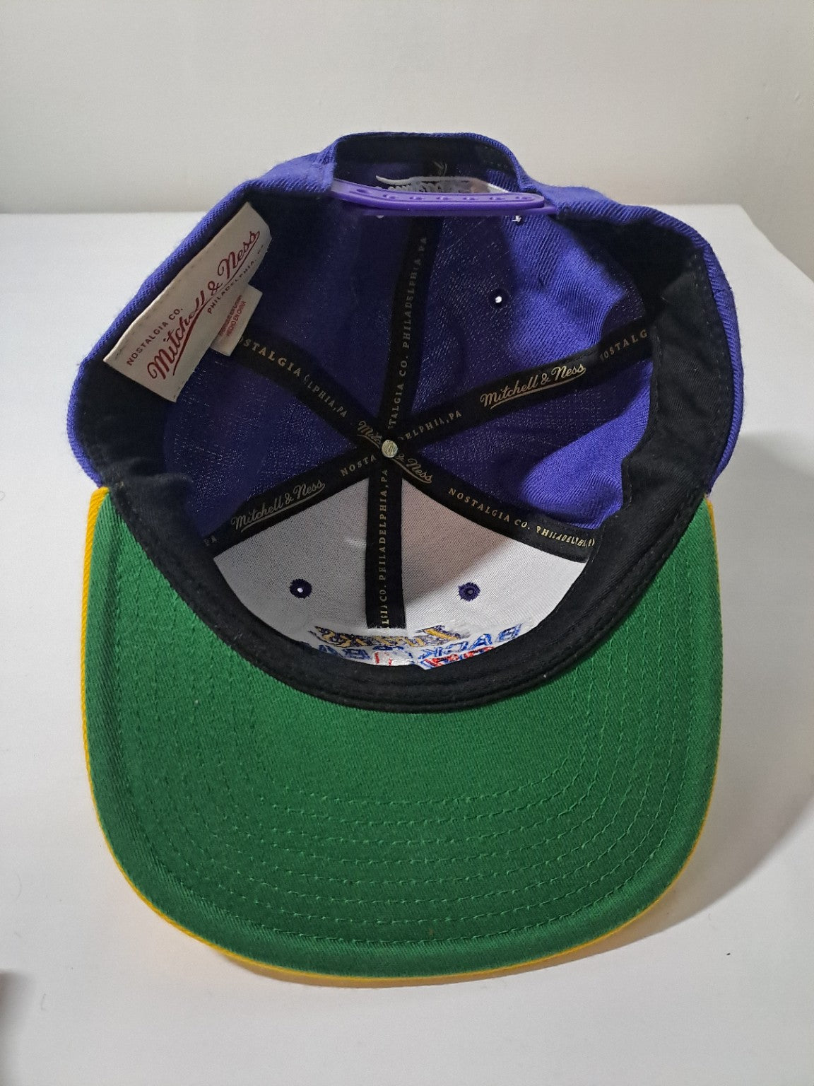 Vintage Lakers Back-to-Back Champions 87/88 Snapback – Purple/Yellow – NBA Retro Cap