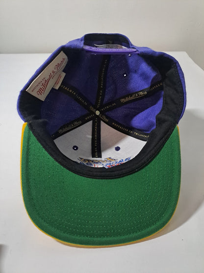 Vintage Lakers Back-to-Back Champions 87/88 Snapback – Purple/Yellow – NBA Retro Cap