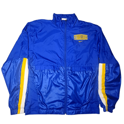 NBA Windbreaker Golden State Warriors Blau – Vintage Herren S Secondhand Jacke