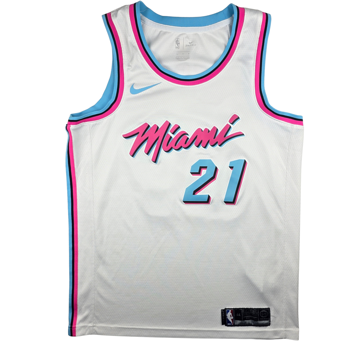 Miami Heat Hassan Whiteside #21 Trikot – Nike Swingman City Edition „Miami Vice“ (weiß) – Gr. M (44)