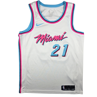Miami Heat Hassan Whiteside #21 Trikot – Nike Swingman City Edition „Miami Vice“ (weiß) – Gr. M (44)