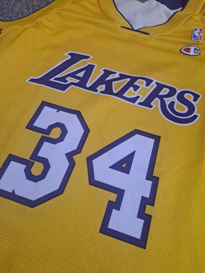 Shaquille O'Neal #34 LA Lakers Trikot – Vintage Champion NBA Jersey Gr. XL