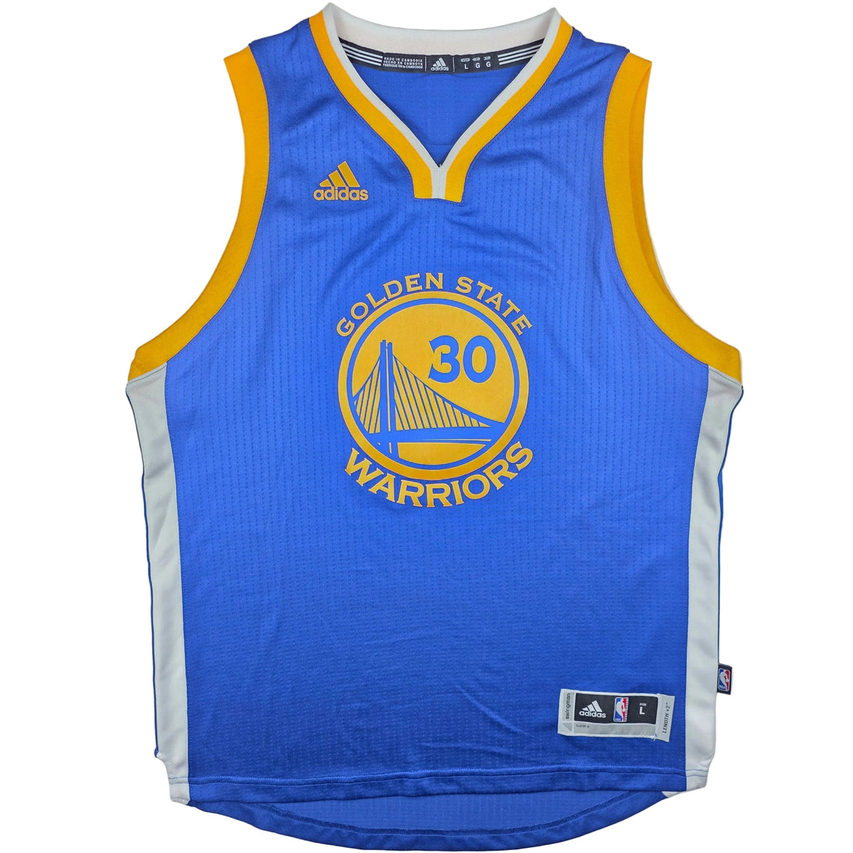 Golden State Warriors Stephen Curry #30 Trikot – adidas Swingman (blau) – Gr. L