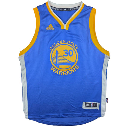 Golden State Warriors Stephen Curry #30 Trikot – adidas Swingman (blau) – Gr. L