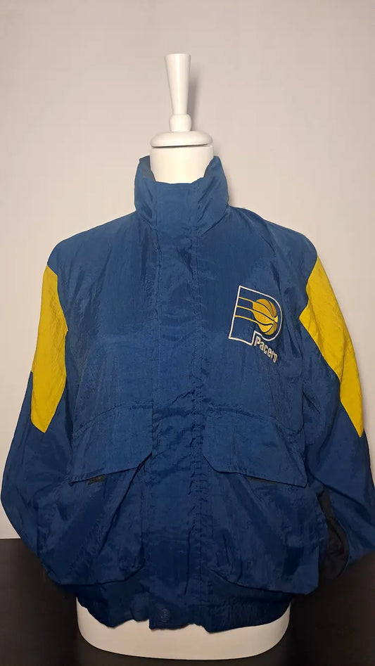 Vintage Indiana Pacers Windbreaker Jacket by Genuine Stuff | Größe M | Offizielles NBA Produkt | Selten