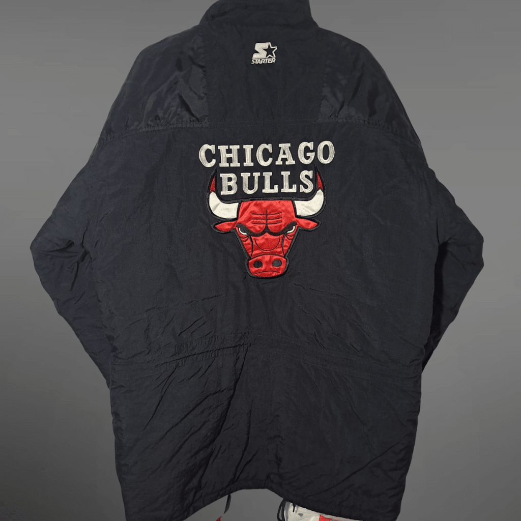 Starter Chicago Bulls NBA Winterjacke – Vintage Schwarz Herren M | 90s Secondhand Original