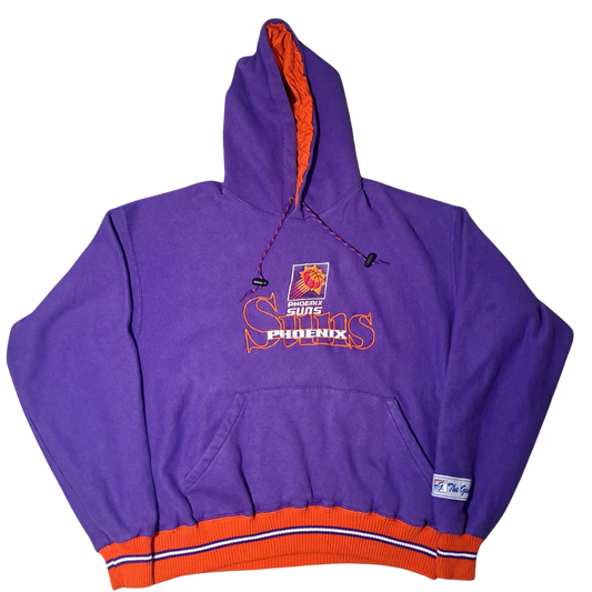 Vintage Phoenix Suns Hoodie – The Game – XL – Seltenes NBA Original – Lila/Orange