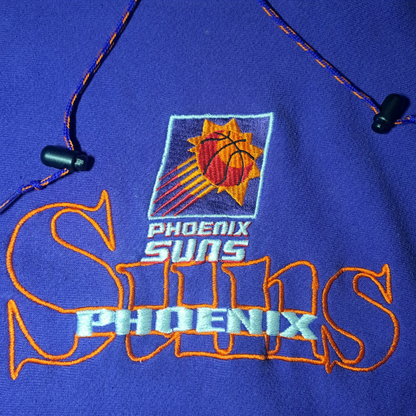 Vintage Phoenix Suns Hoodie – The Game – XL – Seltenes NBA Original – Lila/Orange