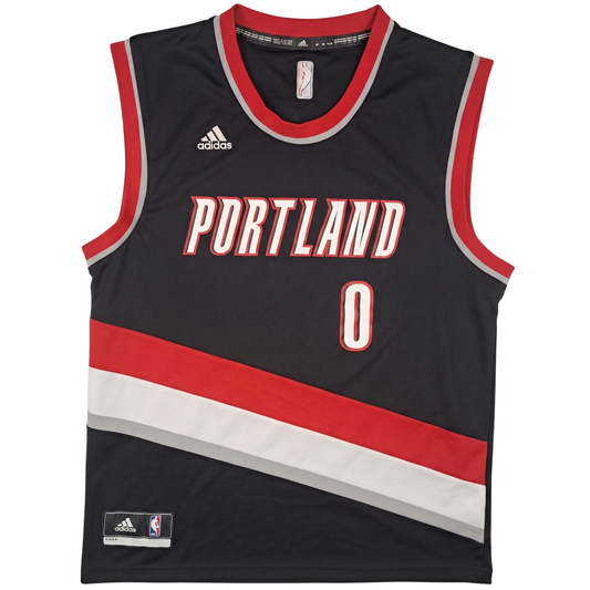 Adidas Portland Trail Blazers #0 Damian Lillard NBA Jersey – Vintage Schwarz Herren M | Secondhand