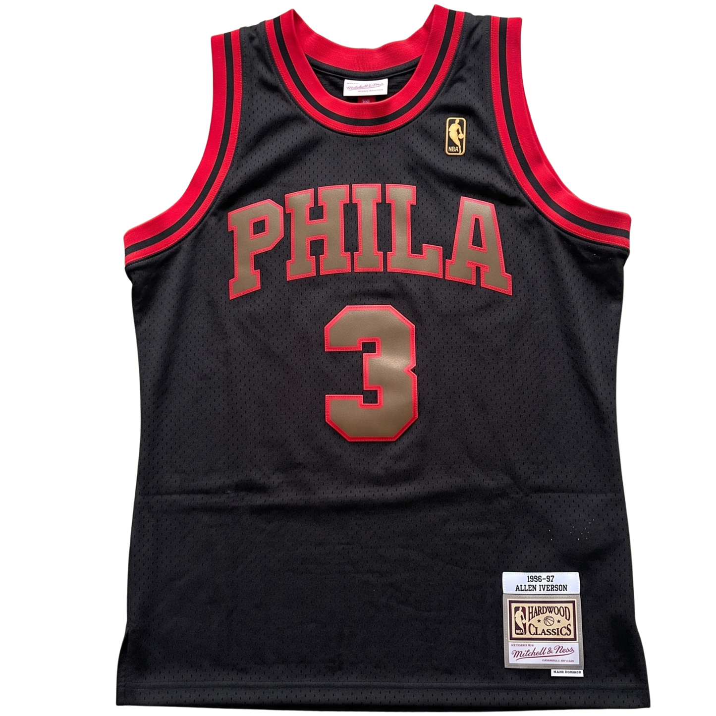 Allen Iverson #3 Philadelphia 76ers Trikot – Mitchell & Ness 1996-97 Hardwood Classics NBA Jersey Gr. L