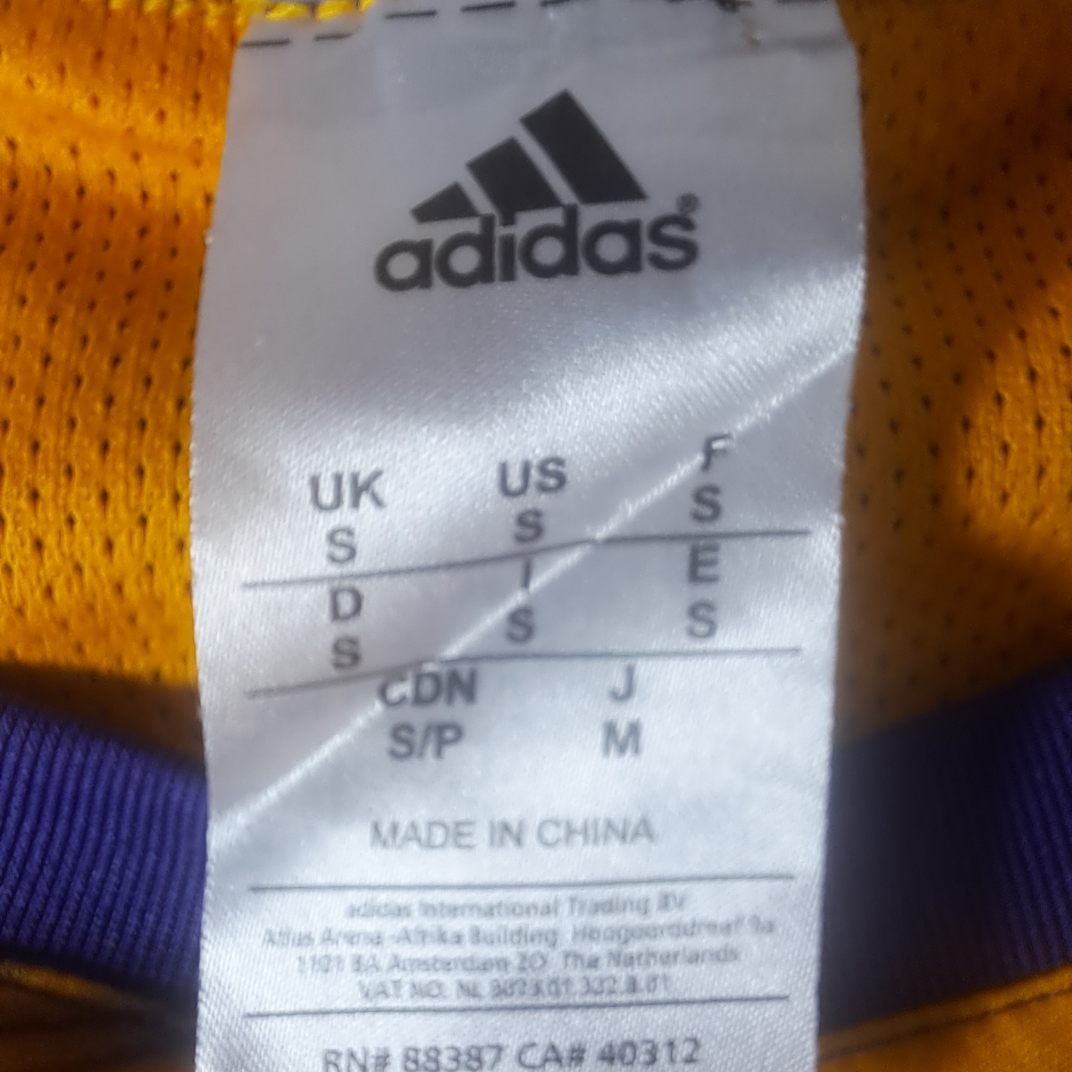 Original Adidas Los Angeles Lakers Reversible Jersey – Größe XL