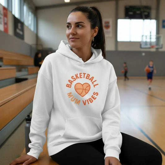 Basketball Mum Vibes Hoodie – Bio & Fair – Unisex Eco Hoodie