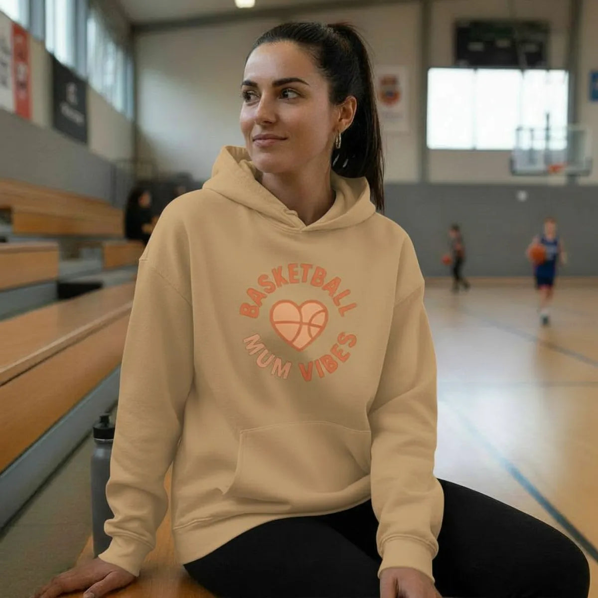 Basketball Mum Vibes Hoodie – Bio & Fair – Unisex Eco Hoodie