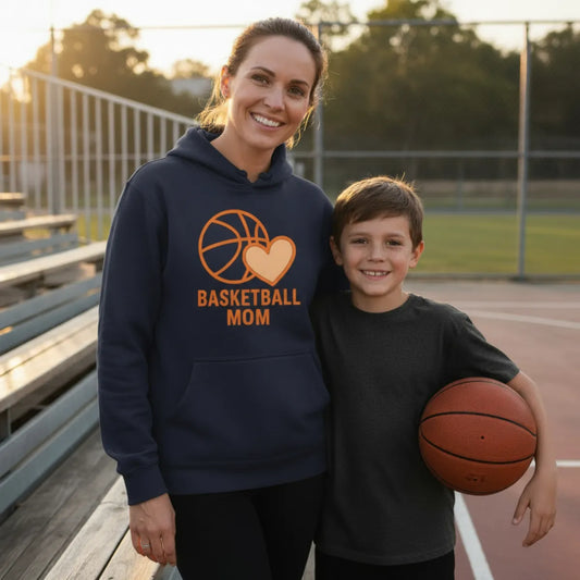 Basketball Mom Hoodie – Herz trifft Basketball | CourtKings