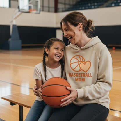 Basketball Mom Hoodie – Herz trifft Basketball | CourtKings