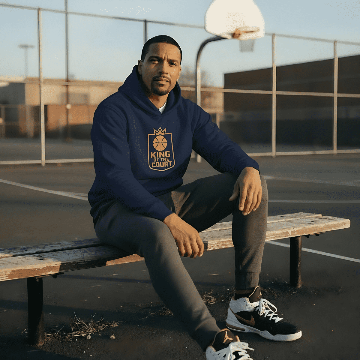 King of the Court 2 – Basketball Dad Hoodie (Organic Cotton)