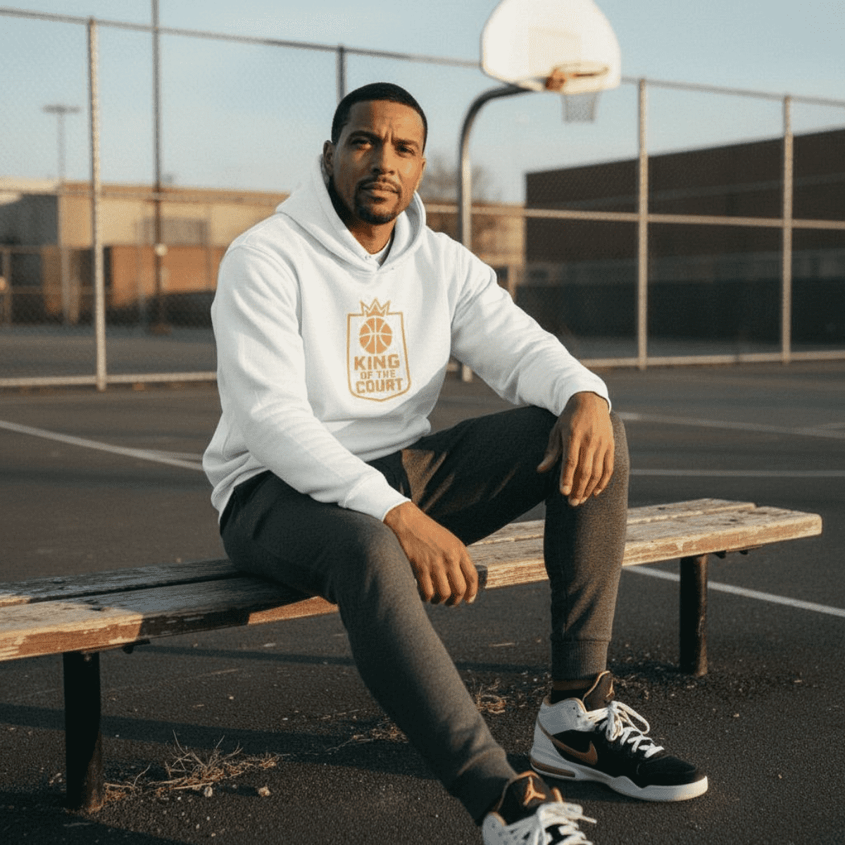 King of the Court 2 – Basketball Dad Hoodie (Organic Cotton)