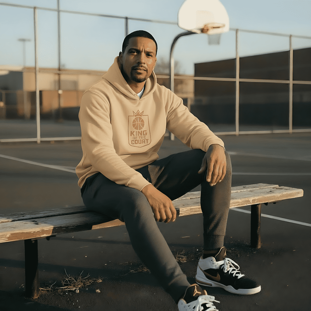 King of the Court 2 – Basketball Dad Hoodie (Organic Cotton)