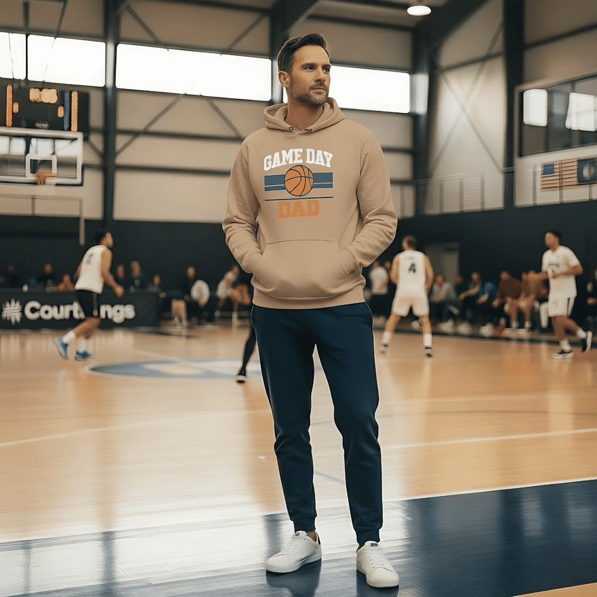 Game Day Dad – Basketball Hoodie (Organic Cotton)