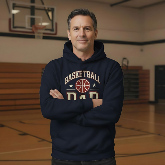 Basketball Dad – Classic Hoodie (Organic Cotton, Vintage Design)