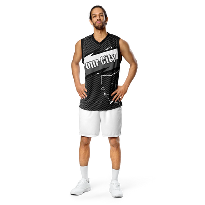 Basketball Trikot „City Court Edition“ – personalisierbar mit Stadt, Name & Nummer