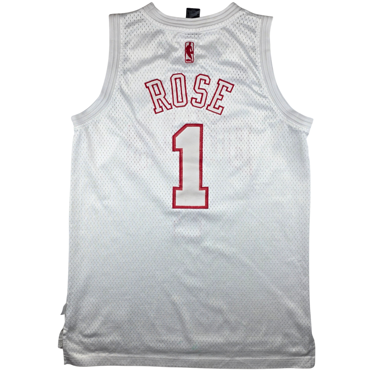 Chicago Bulls Derrick Rose #1 Trikot – adidas Originals „All White“ (weiß) – Gr. M