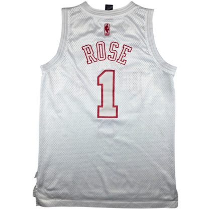 Chicago Bulls Derrick Rose #1 Trikot – adidas Originals „All White“ (weiß) – Gr. M