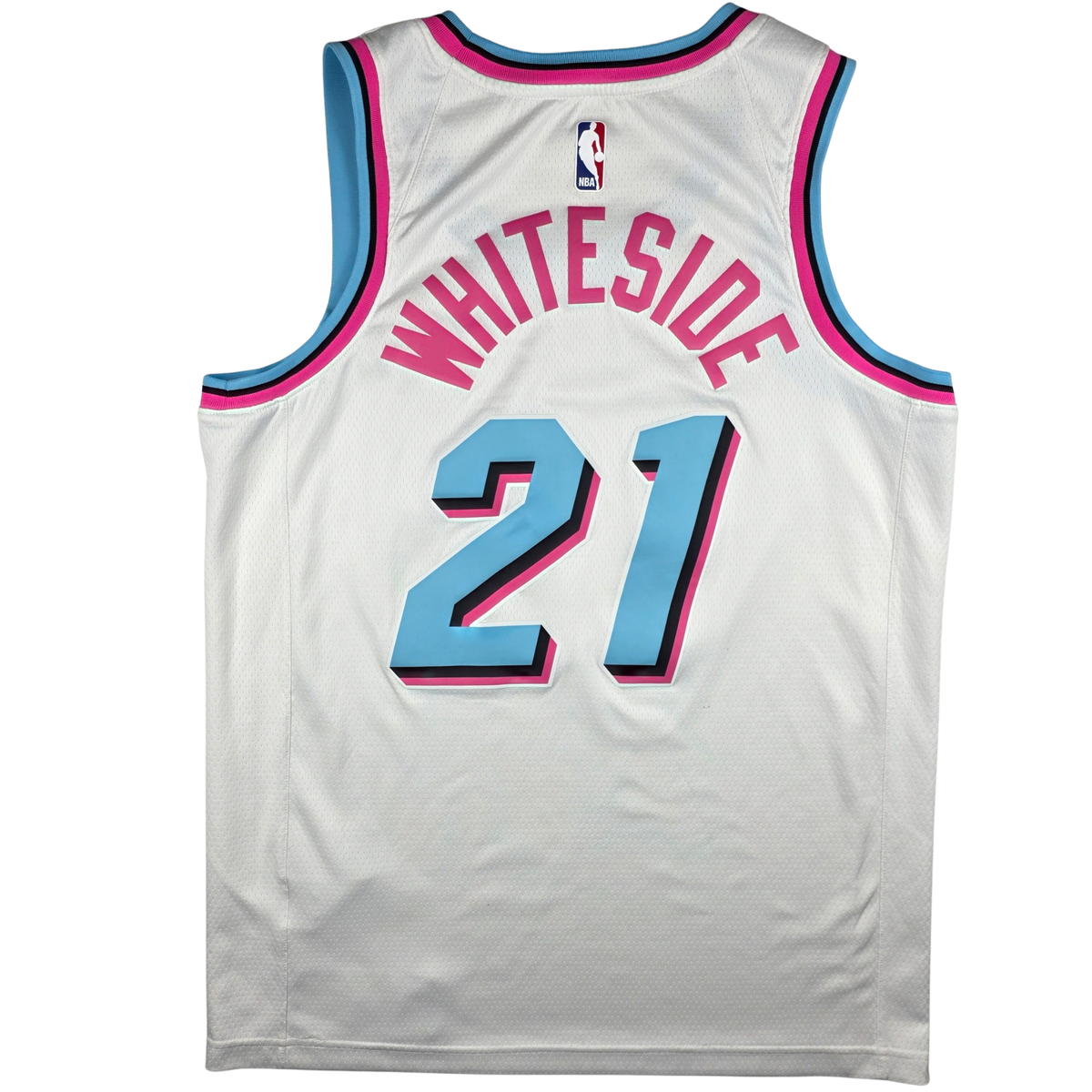 Miami Heat Hassan Whiteside #21 Trikot – Nike Swingman City Edition „Miami Vice“ (weiß) – Gr. M (44)