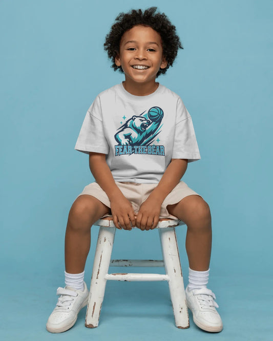Fear the Bear Basketball T-Shirt – Eisbär Design, Bio Baumwolle