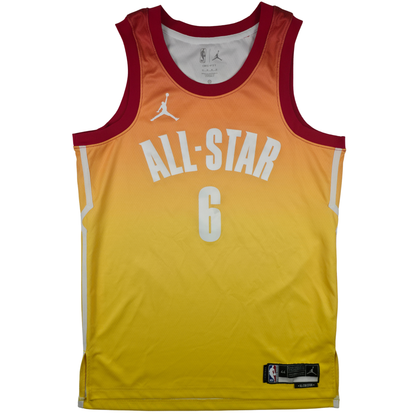 NBA All-Star 2023 LeBron James #6 Trikot – Jordan Swingman All-Star Edition (rot/gelb) – Gr. M (44)