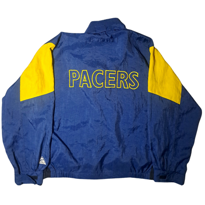 Vintage Indiana Pacers Jacke – Official NBA Licensed – Genuine Stuff – Größe M – Blau/Gelb
