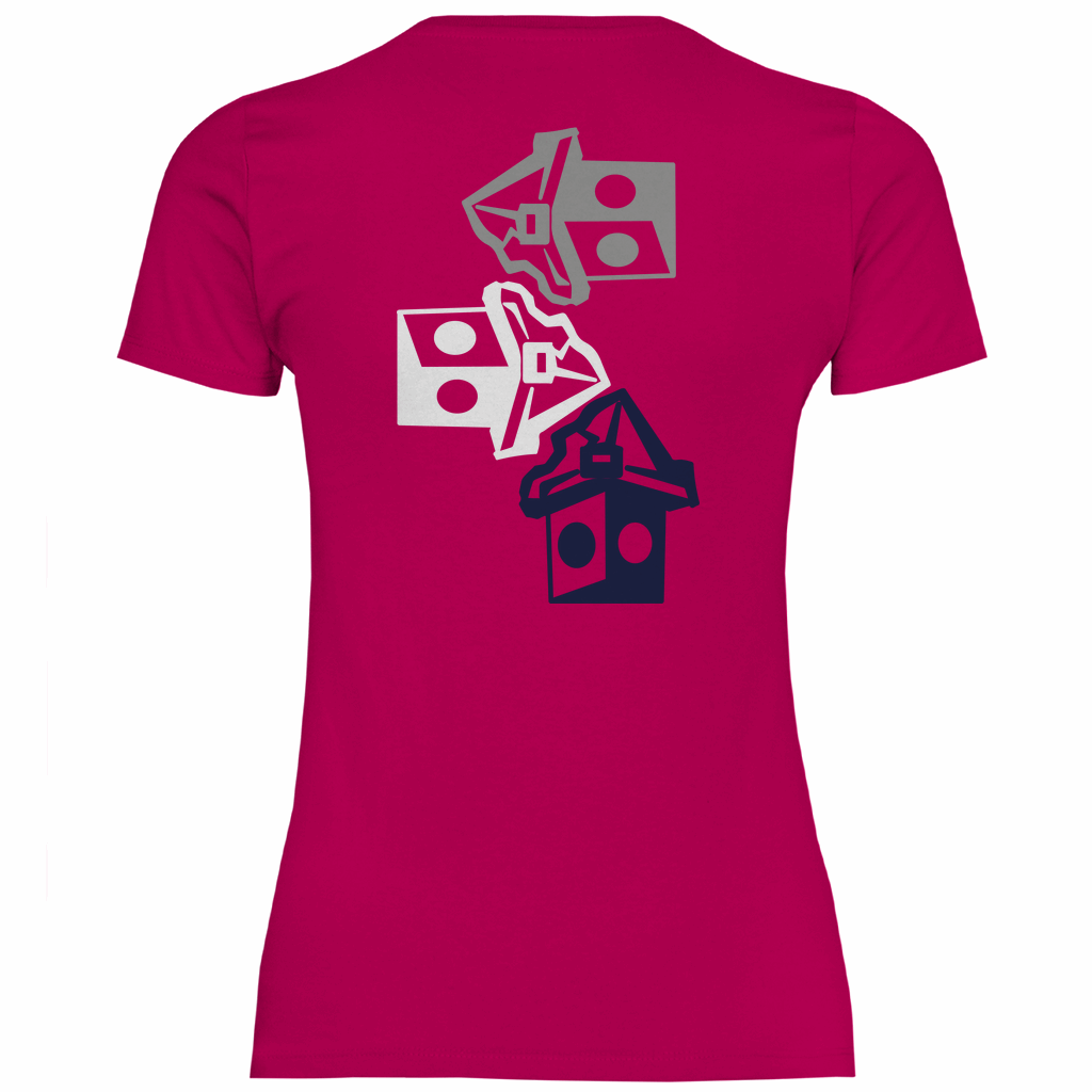 UBSC DBBC Damen T-Shirt – Grazer Uhrturm trifft Bold Statement (2-seitiger Druck)