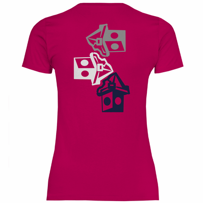 UBSC DBBC Damen T-Shirt – Grazer Uhrturm trifft Bold Statement (2-seitiger Druck)