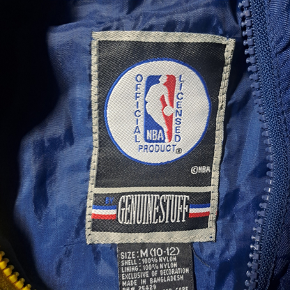 Vintage Indiana Pacers Jacke – Official NBA Licensed – Genuine Stuff – Größe M – Blau/Gelb