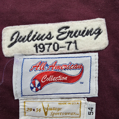 Massachusetts UMass Julius Erving #32 Trikot – All American Collection (weinrot) – Gr. 54