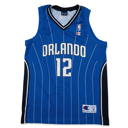 Dwight Howard #12 Orlando Magic Trikot – Champion (Blue Pinstripe, M)