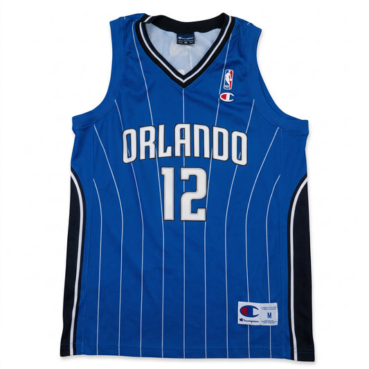 Dwight Howard #12 Orlando Magic Trikot – Champion (Blue Pinstripe, M)