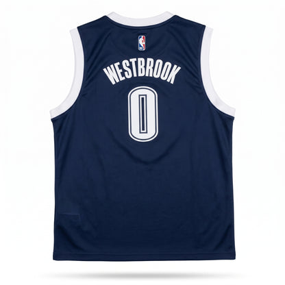 Russell Westbrook #0 Oklahoma City Thunder Trikot – adidas Swingman (Navy Road, L)