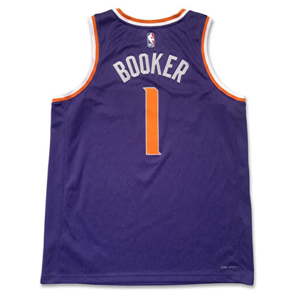 Devin Booker #1 Phoenix Suns Trikot – Nike Icon Edition Swingman (Purple, XL/52)