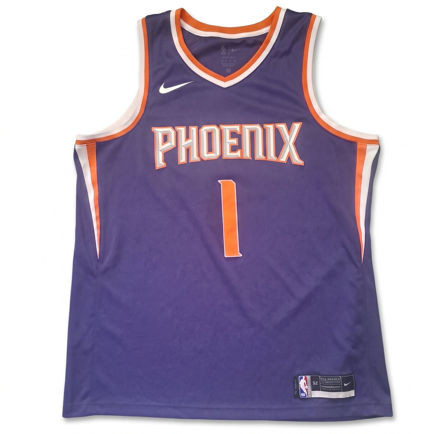 Devin Booker #1 Phoenix Suns Trikot – Nike Icon Edition Swingman (Purple, XL/52)