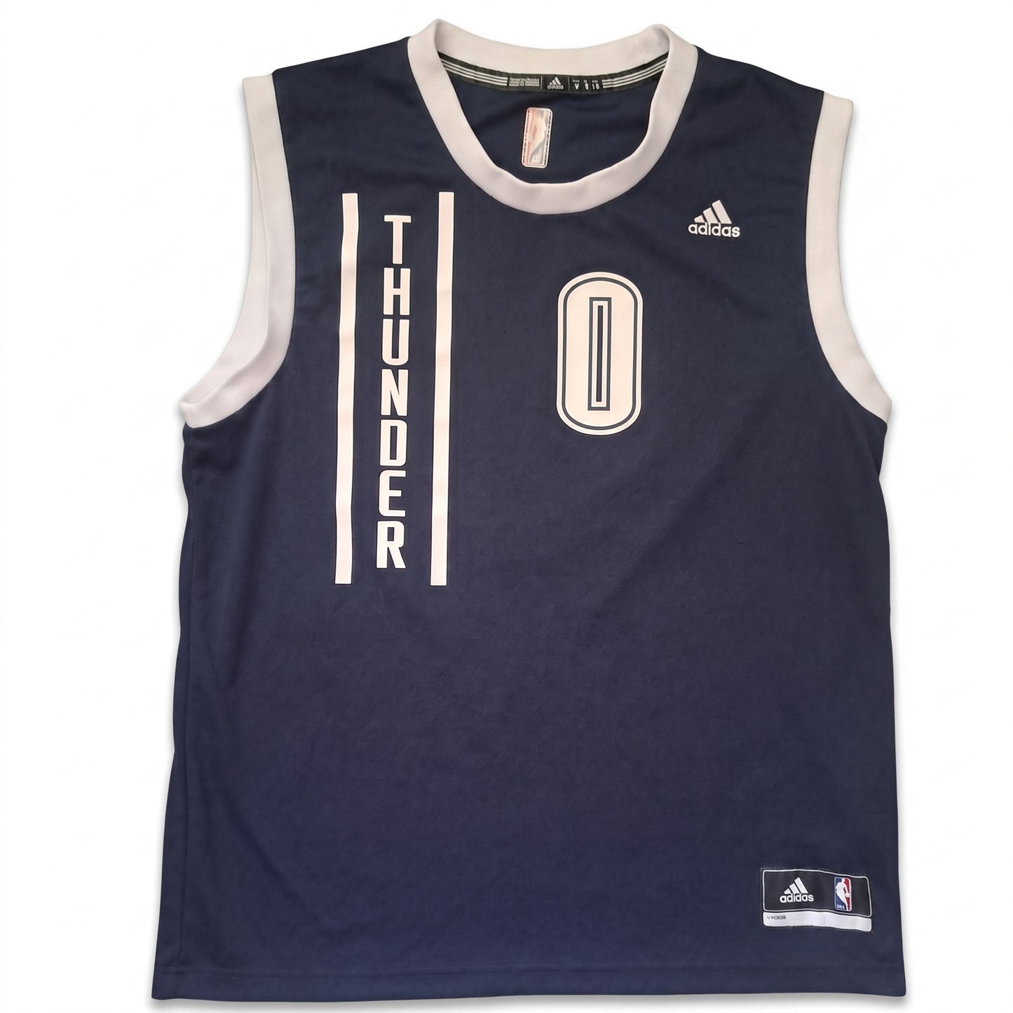 Russell Westbrook #0 Oklahoma City Thunder Trikot – adidas Swingman (Navy Road, L)