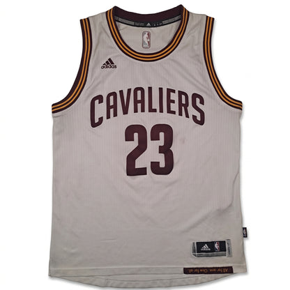 Adidas NBA Jersey Cleveland Cavaliers #23 LeBron James Weiß – Herren S (gebraucht)