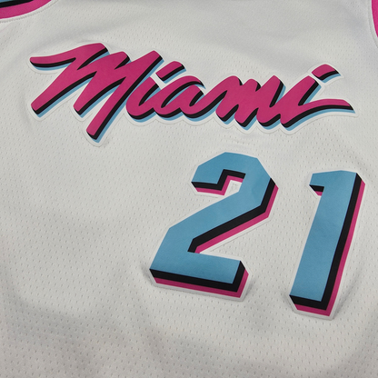 Miami Heat Hassan Whiteside #21 Trikot – Nike Swingman City Edition „Miami Vice“ (weiß) – Gr. M (44)