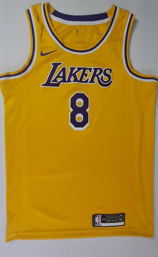 Nike Los Angeles Lakers #8 Kobe Bryant Swingman Jersey Gelb – Vintage Herren S Secondhand
