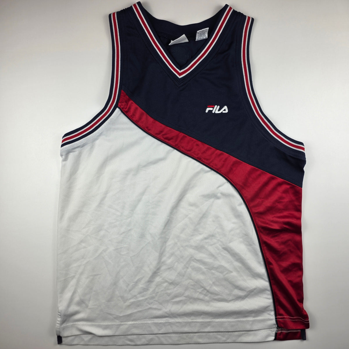 FILA Basketball-Tank – Vintage (navy/weiß/rot) – Gr. M