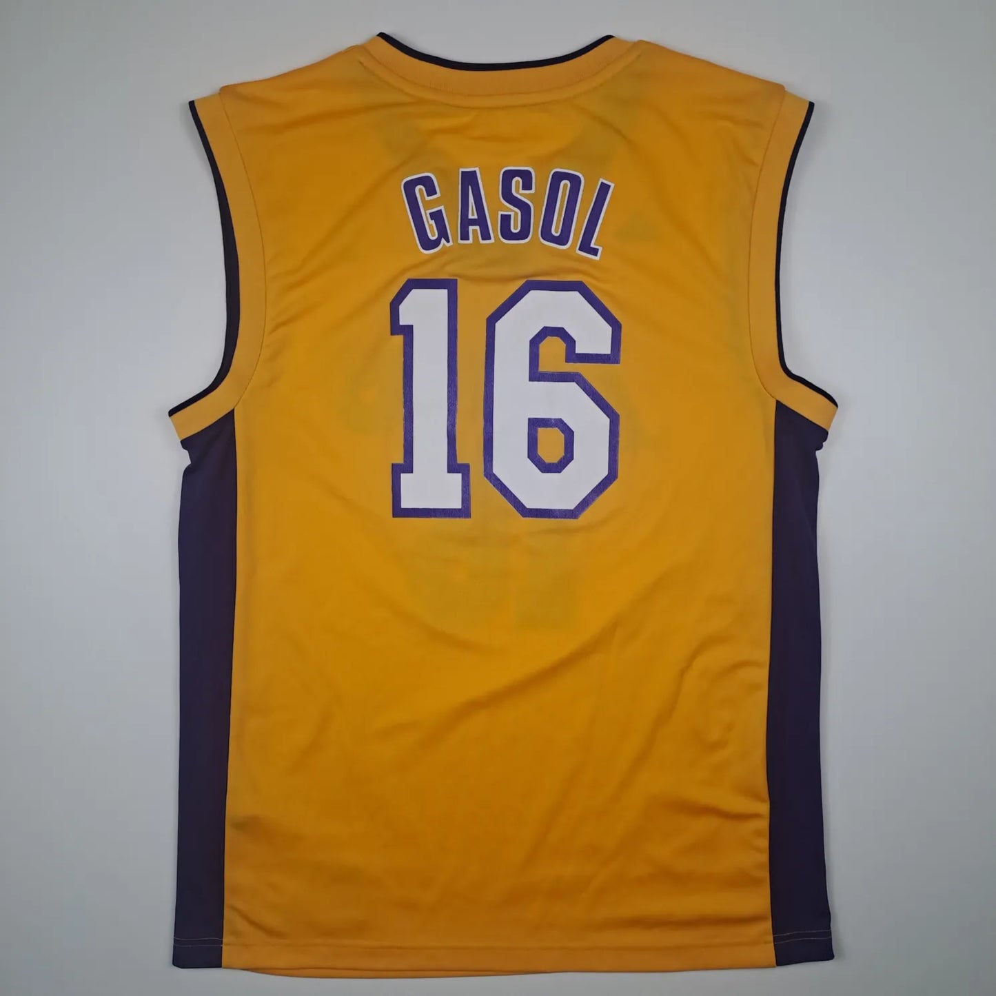 Adidas Los Angeles Lakers #16 Pau Gasol NBA Jersey – Vintage Gelb Herren M | Secondhand