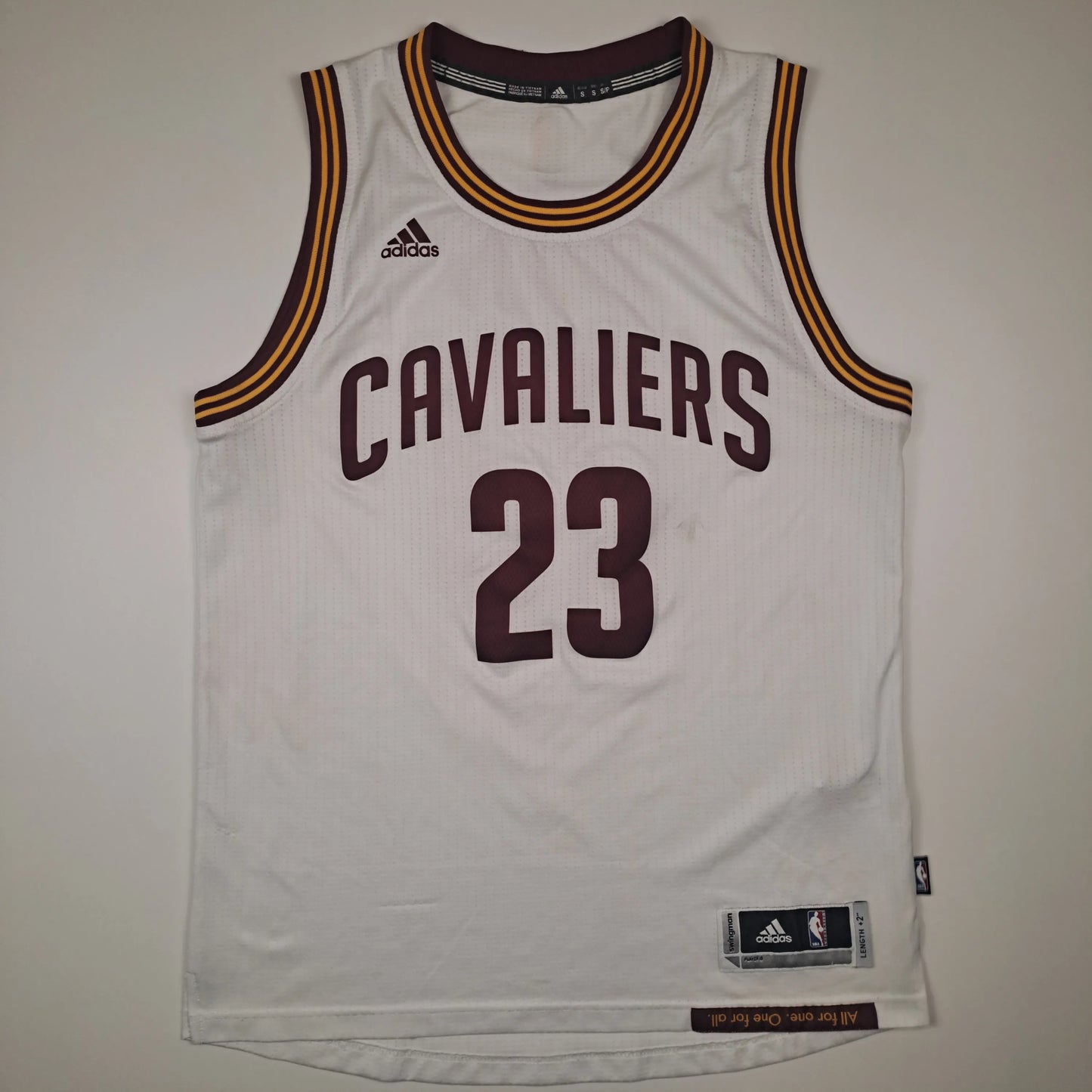 Adidas NBA Jersey Cleveland Cavaliers #23 LeBron James Weiß – Herren S (gebraucht)
